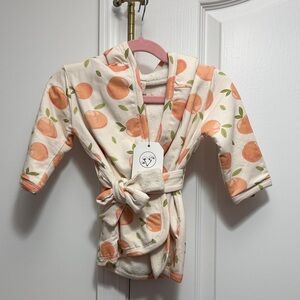 Peach Patterned Kids Pajama Robe